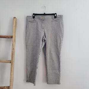 Ann Taylor Striped Seersucker Ankle Pants Size 14